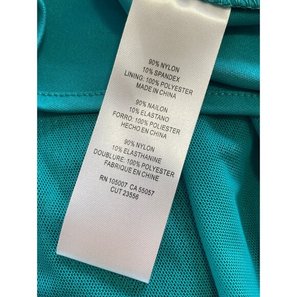 Marina Embellished Formal Mesh Gown Long Green Maxi Dress Size 6 NWT - Picture 9 of 9